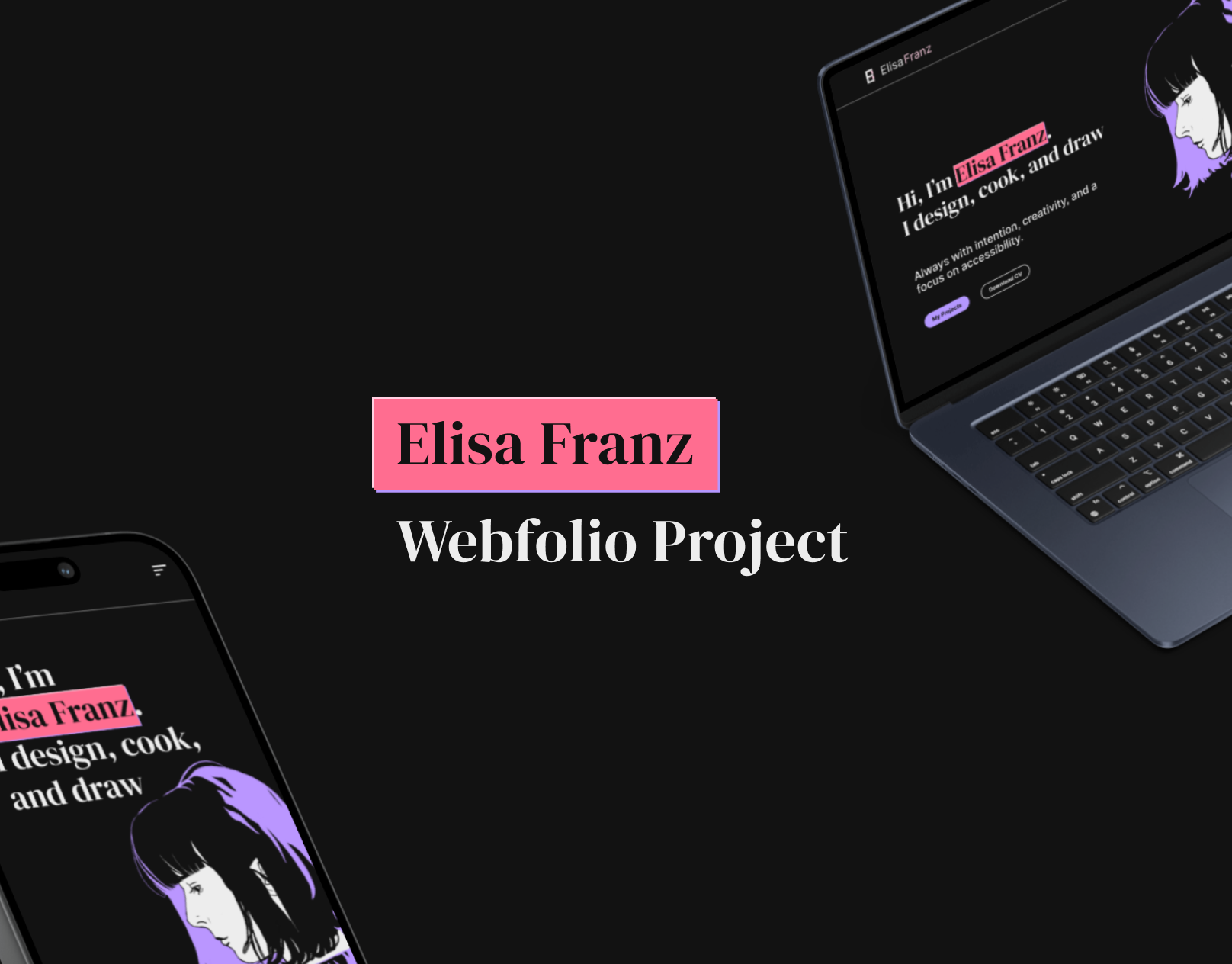 Portfolio Website cover with mockup